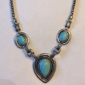 Turquoise Stone & Silver necklace